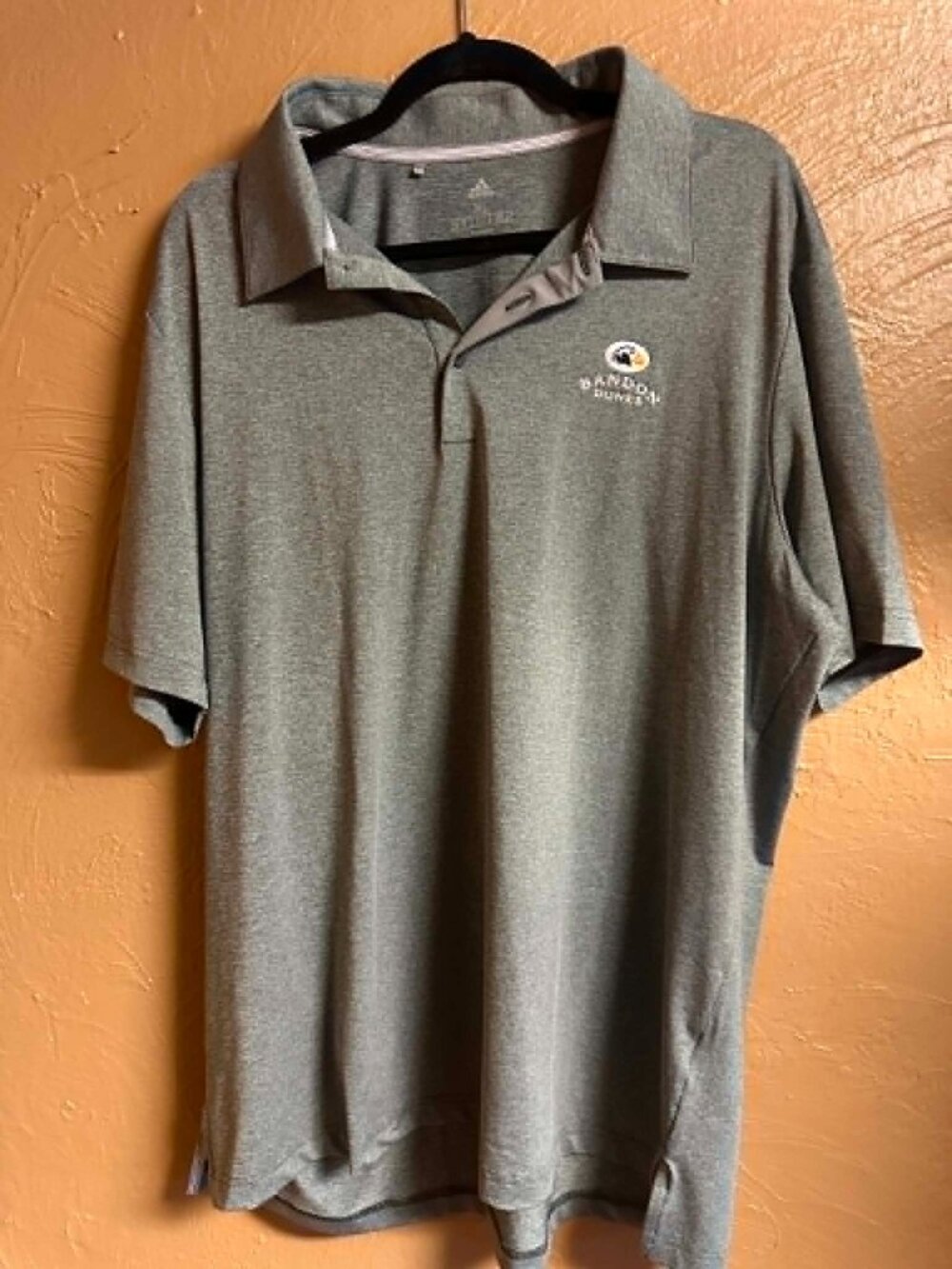 Adidas Men's XL Grey Bandon Dunes Short Sleeve Golf Polo Shirt #197